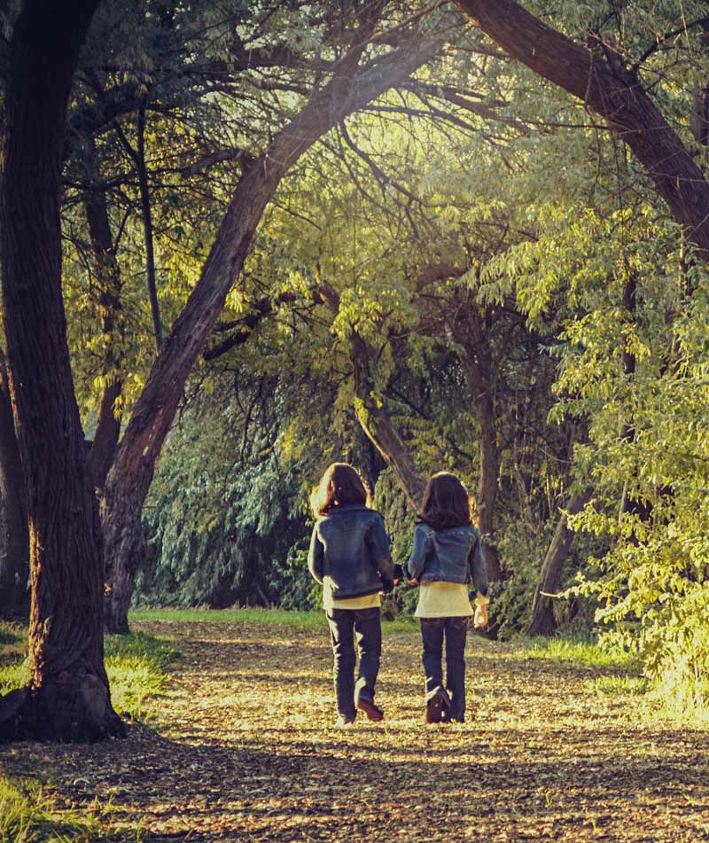 family camping in natur